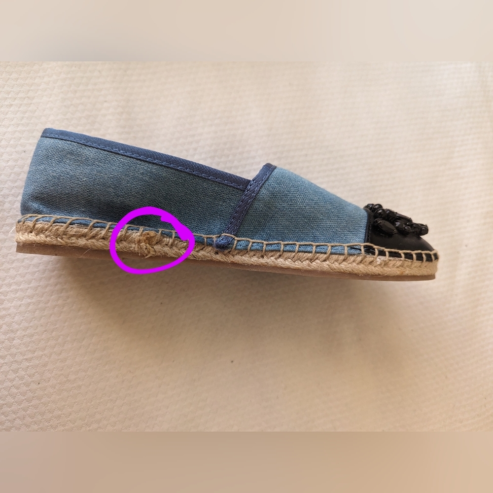 Sam Edelman Women's Circus Embellished Chambray Loretta Espadrille Size 6.5 - Picture 9 of 9